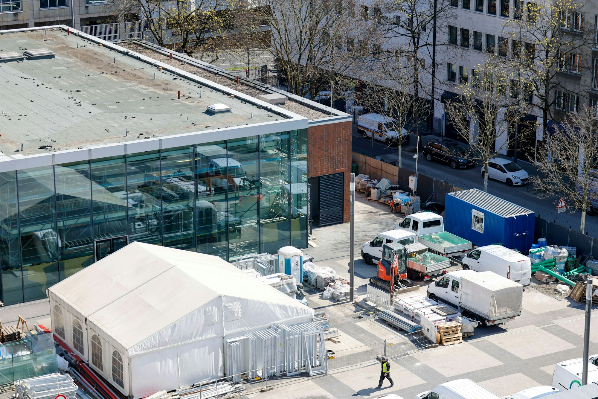 Blick auf das künftige Kleine Haus der Kölner Bühnen am Offenbachplatz.