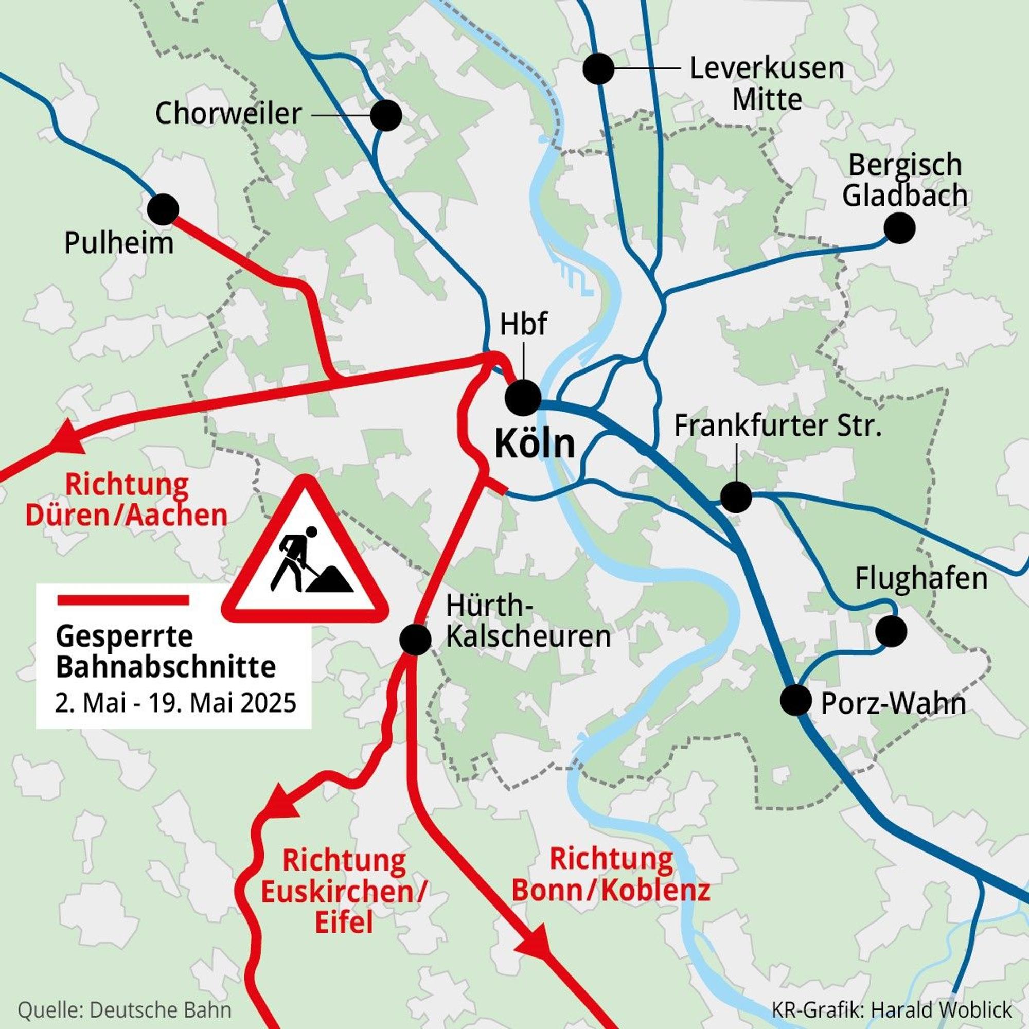 Überblick über die Sperrungen