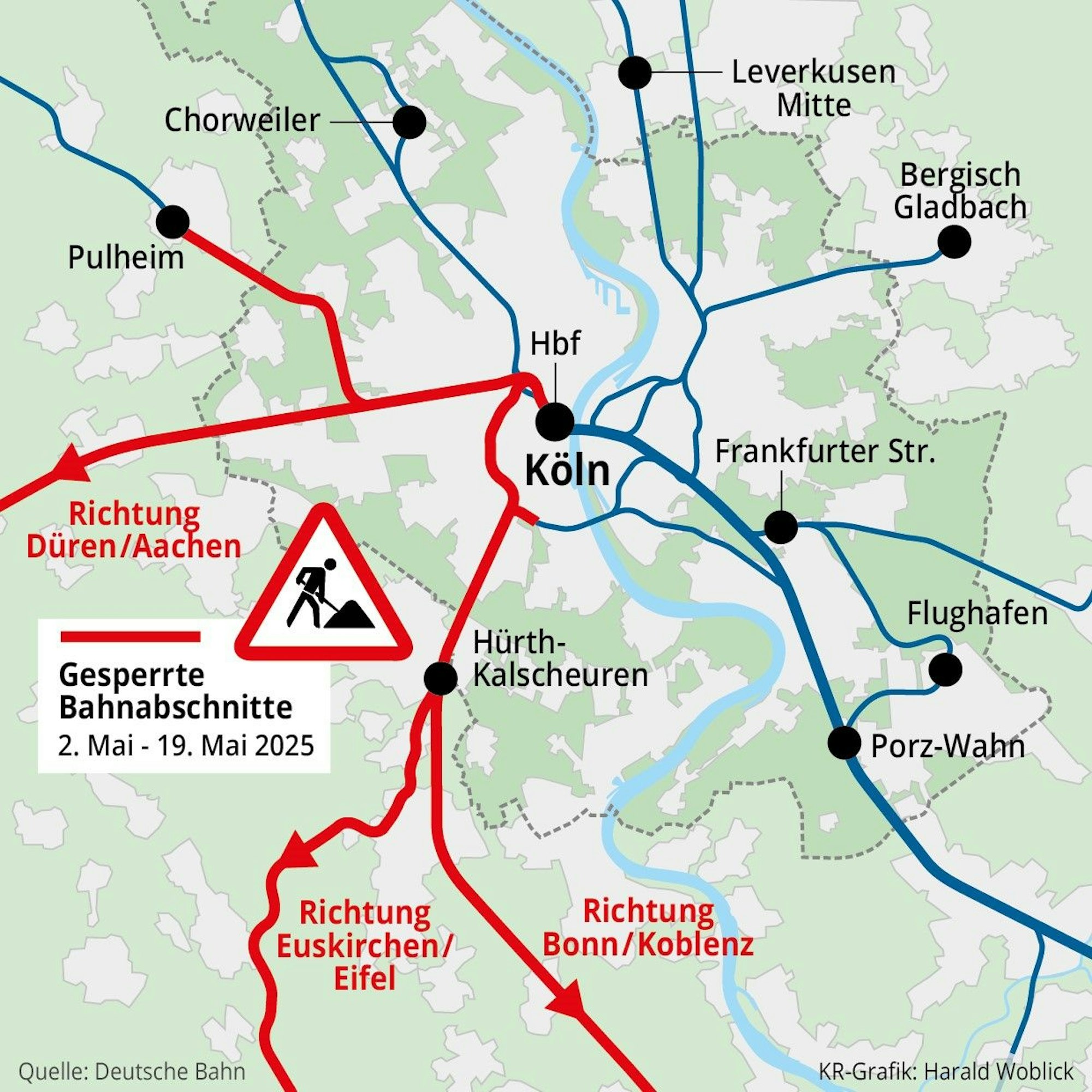 Überblick über die Sperrungen