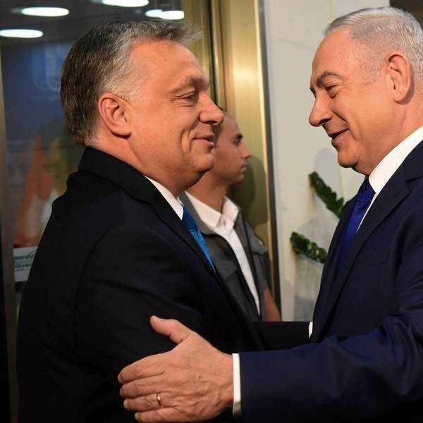 Benjamin Netanjahu (r.), Ministerpräsident von Israel, und Viktor Orban, Ministerpräsident von Ungarn (l.)