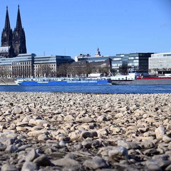 Der Rhein braucht dringend Regen. Die Pegelstände am Rhein sind ungewöhnlich tief gefallen.