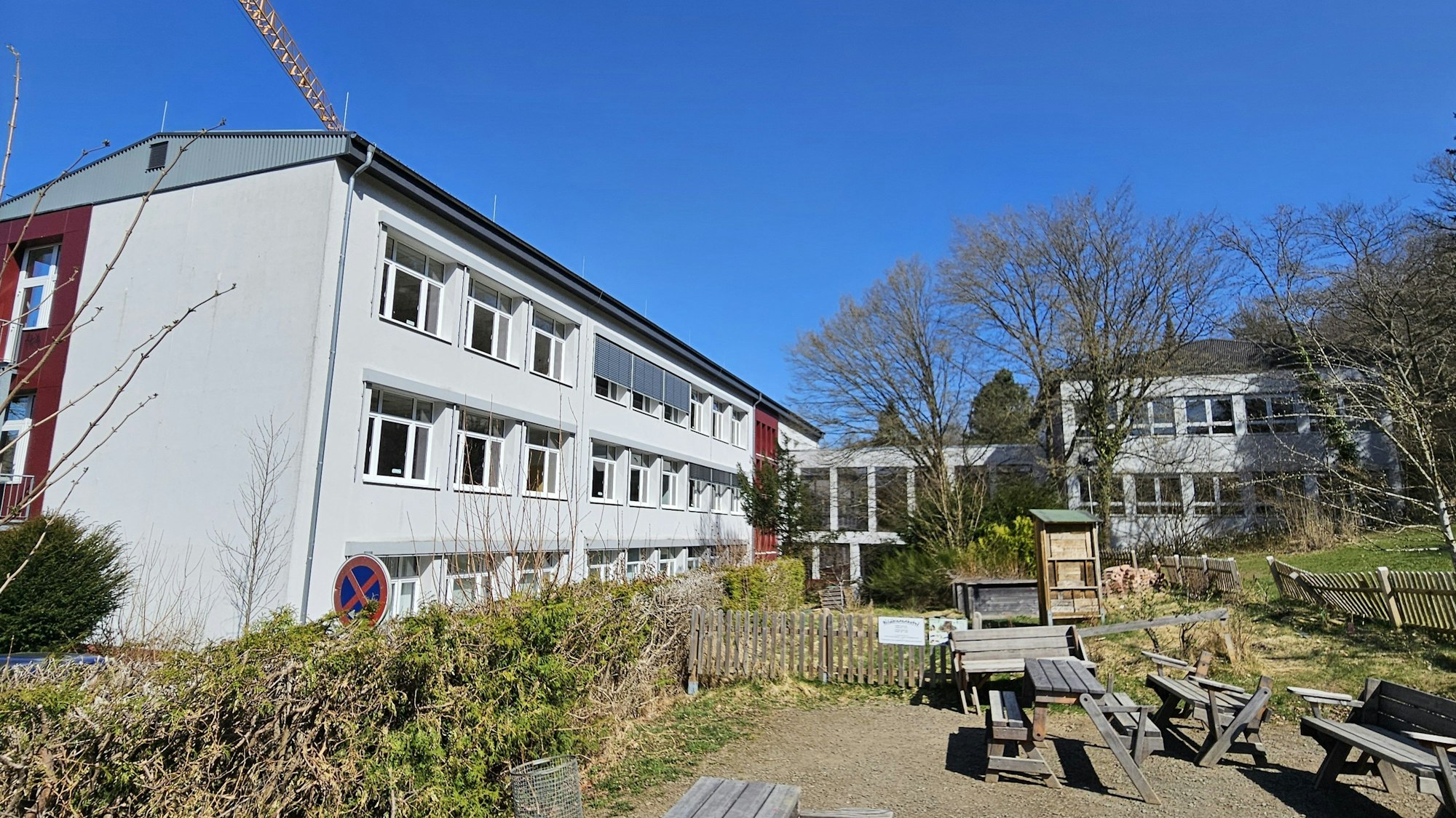 Blick auf die Gebäude der Realschule Schleiden.