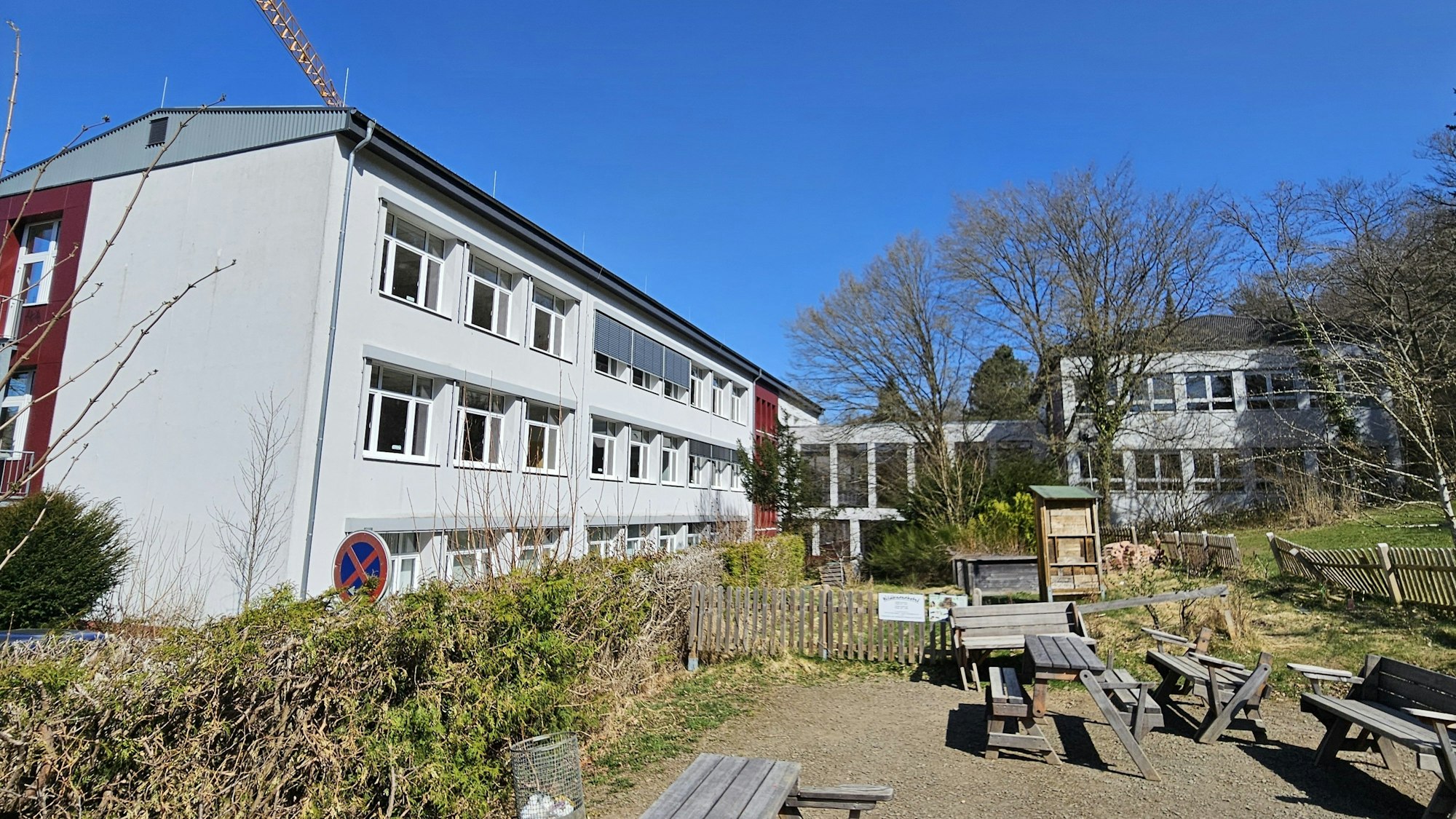 Blick auf die Gebäude der Realschule Schleiden.