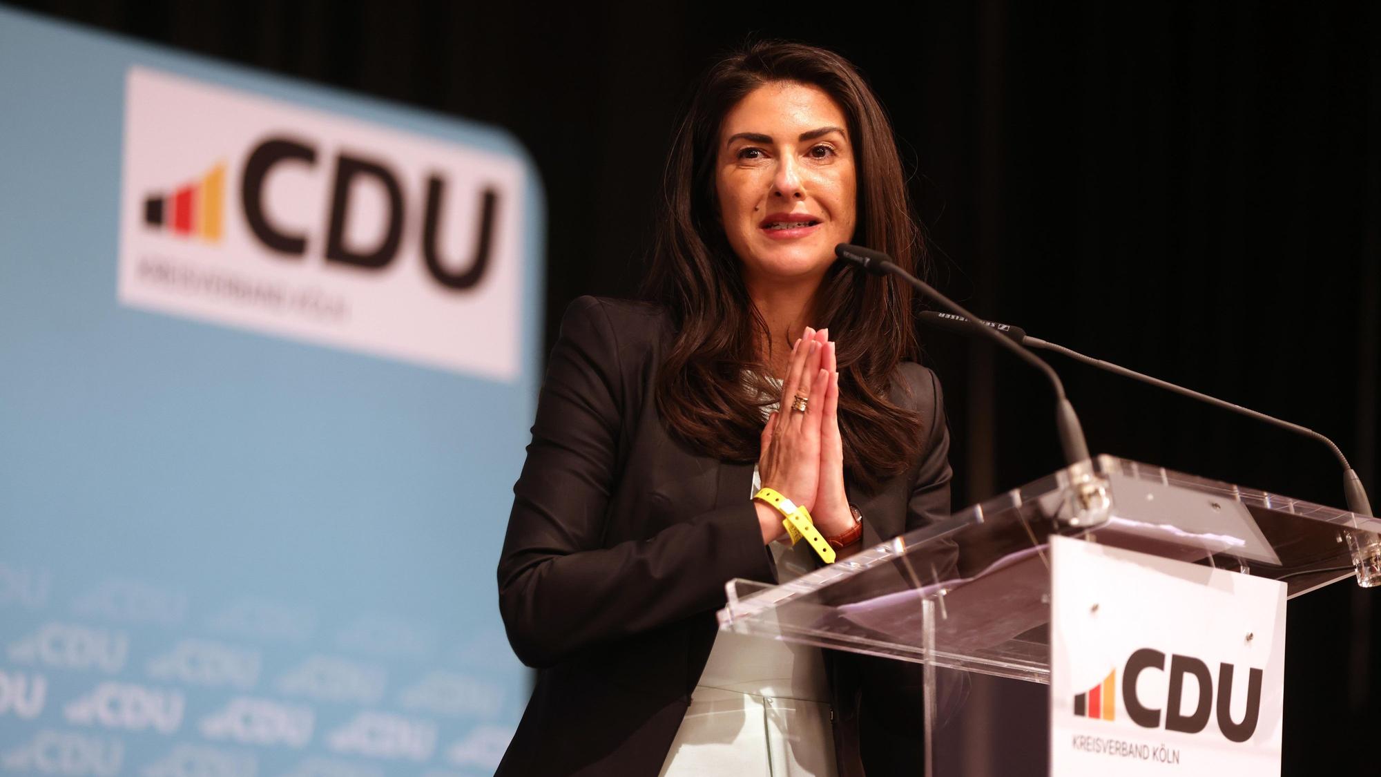 Die neue Parteichefin Serap Güler dankte den CDU-Mitgliedern nach der Wahl für ihr Vertrauen.