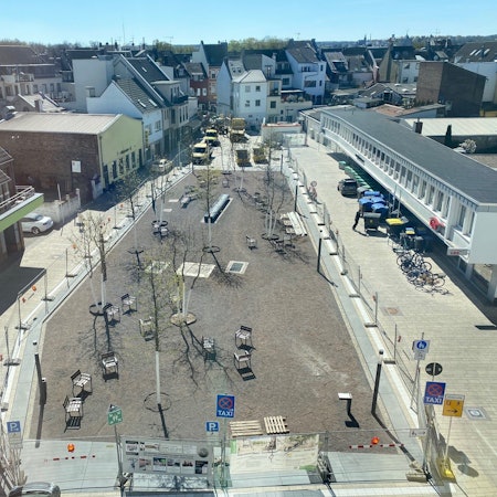 Zu sehen ist der Janshof von oben.