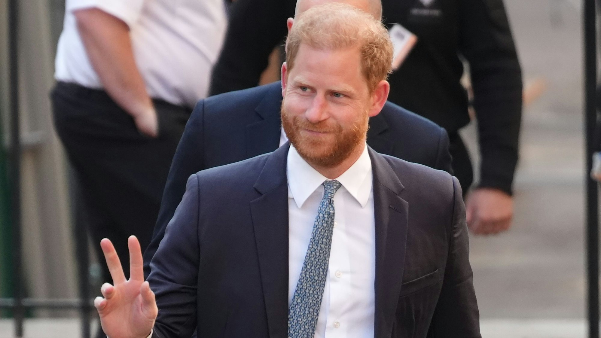 Prinz Harry, Herzog von Sussex, kommt am Royal Courts of Justice an.