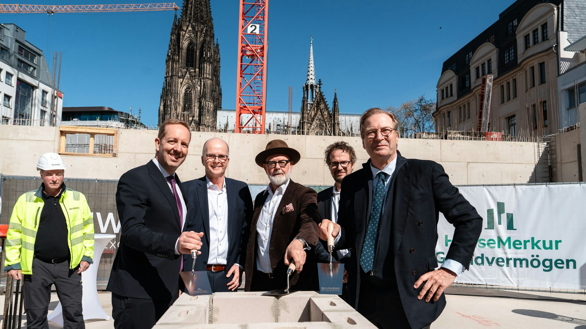 Die Akteure: (v.l.) Ulrich Haeselbarth, Markus Greitemann, Johannes Kister, Christian Conzen und Paul Bauwens-Adenauer.