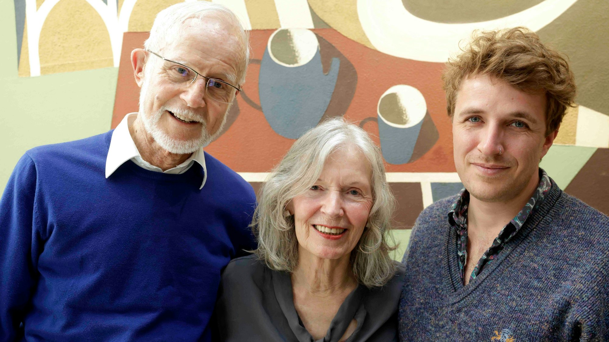 David Vogel (künstlerischer Leiter, rechts), Horst Sommerfeld und Gabriele Seiler-Seidler des Oldschool-Ensembles am Schauspiel Köln.