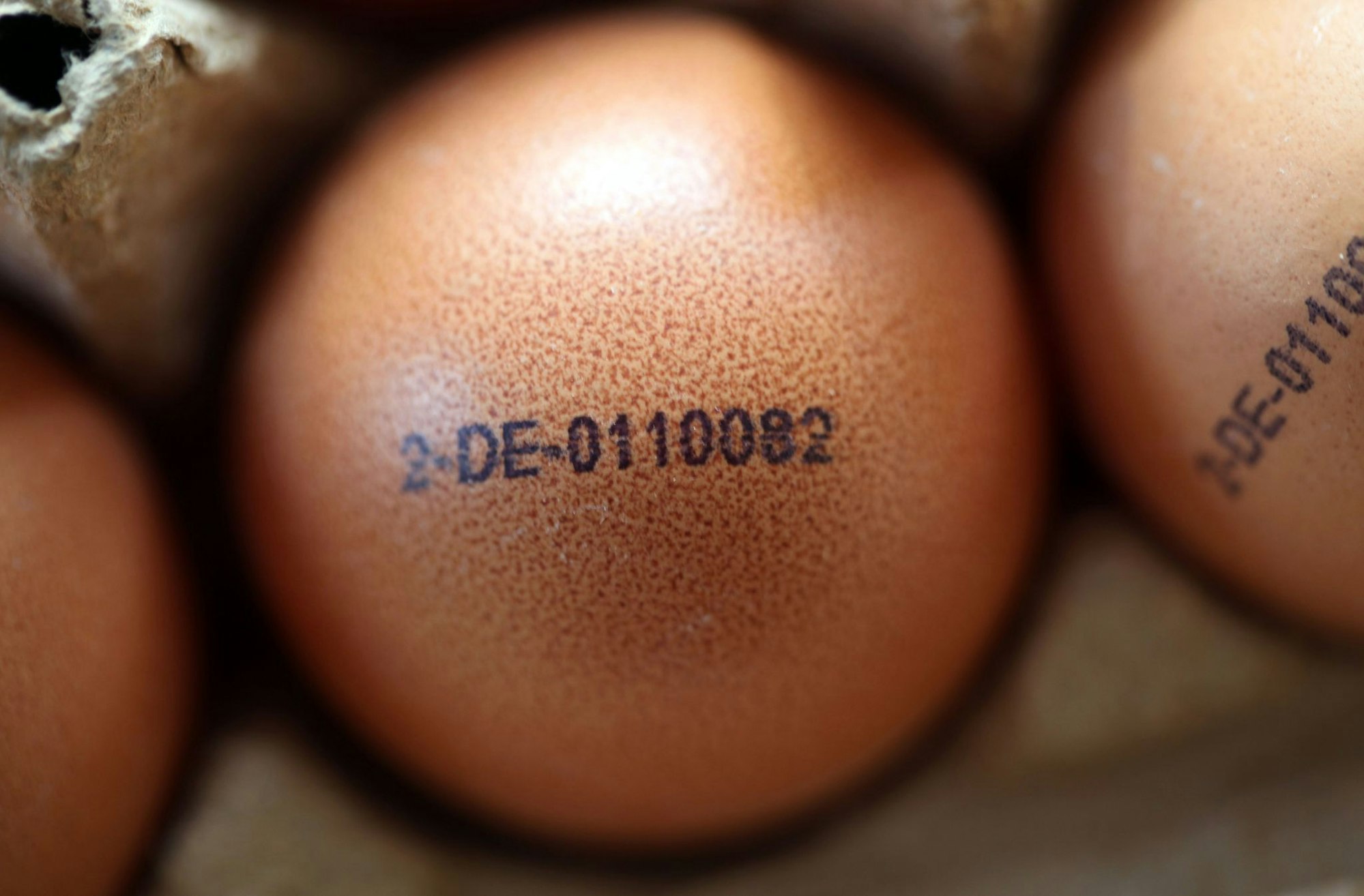 Mit dem Eier-Code lassen sich EU-weit Haltungsform, Herkunftsland und der jeweilige landwirtschaftliche Betrieb inklusive Stall ablesen. Die 2 steht für Bodenhaltung.