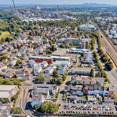 Das Foto zeigt einen Blick auf Teile Wesselings