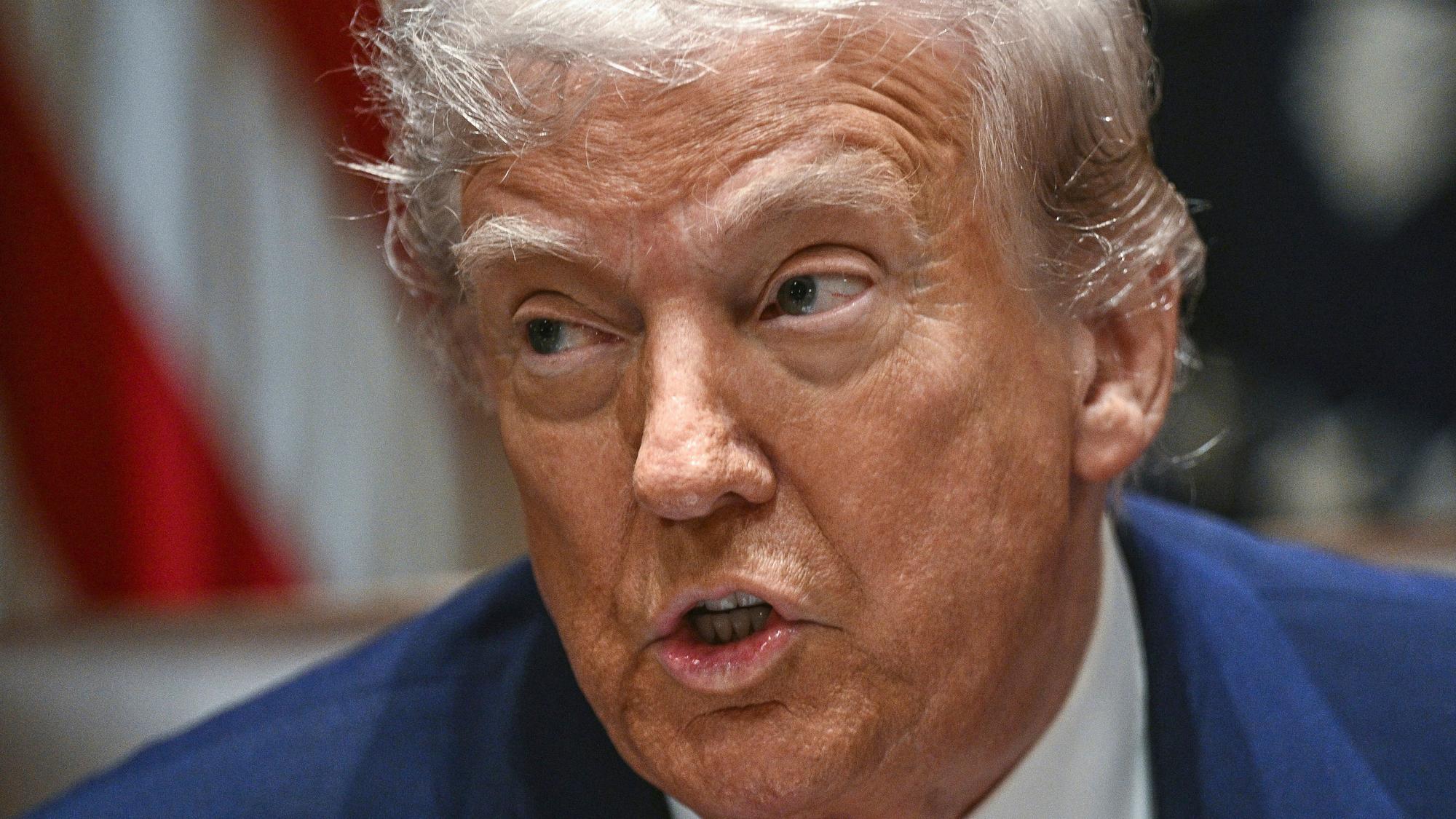 US-Präsident Donald Trump spricht bei einer Kabinettssitzung im Kabinettssaal des Weißen Hauses.