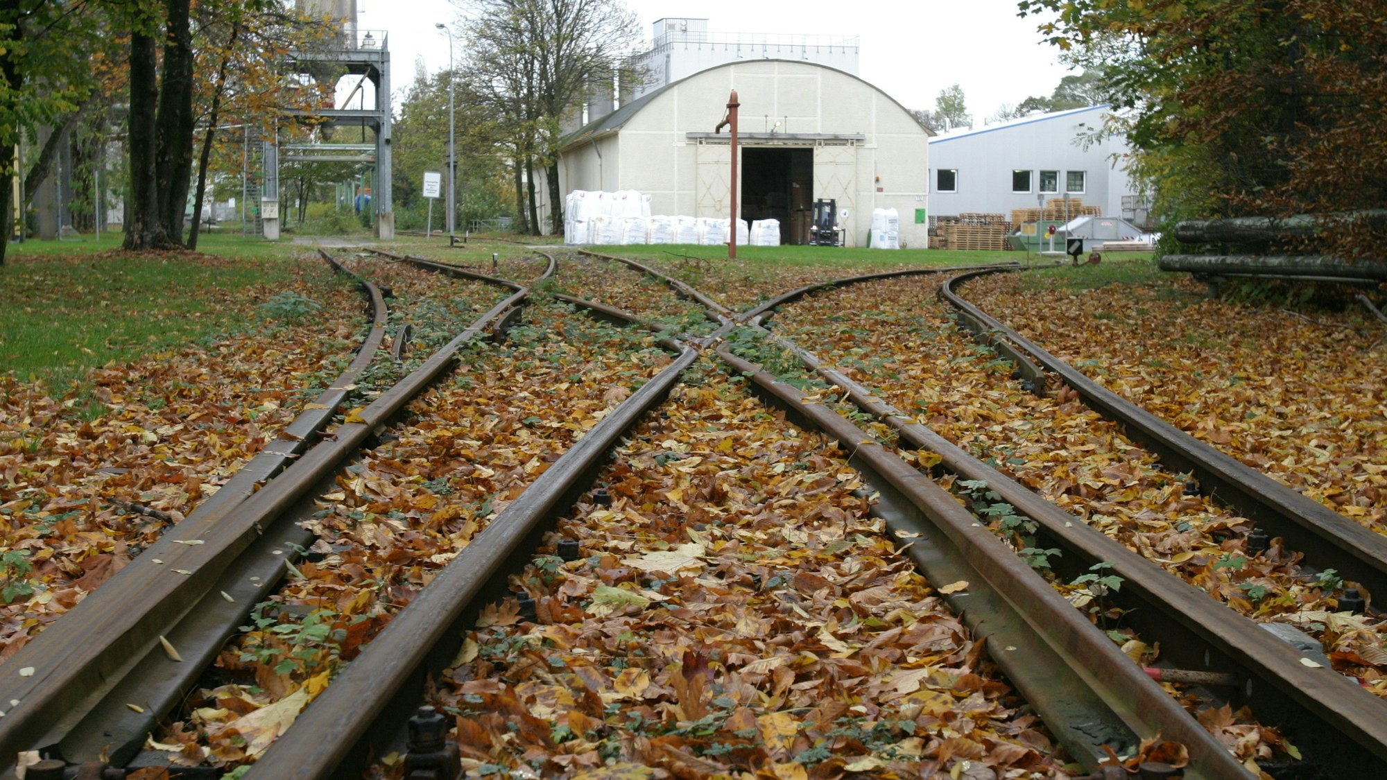 Gleisanschluss in einem Industriegebiet in Troisdorf