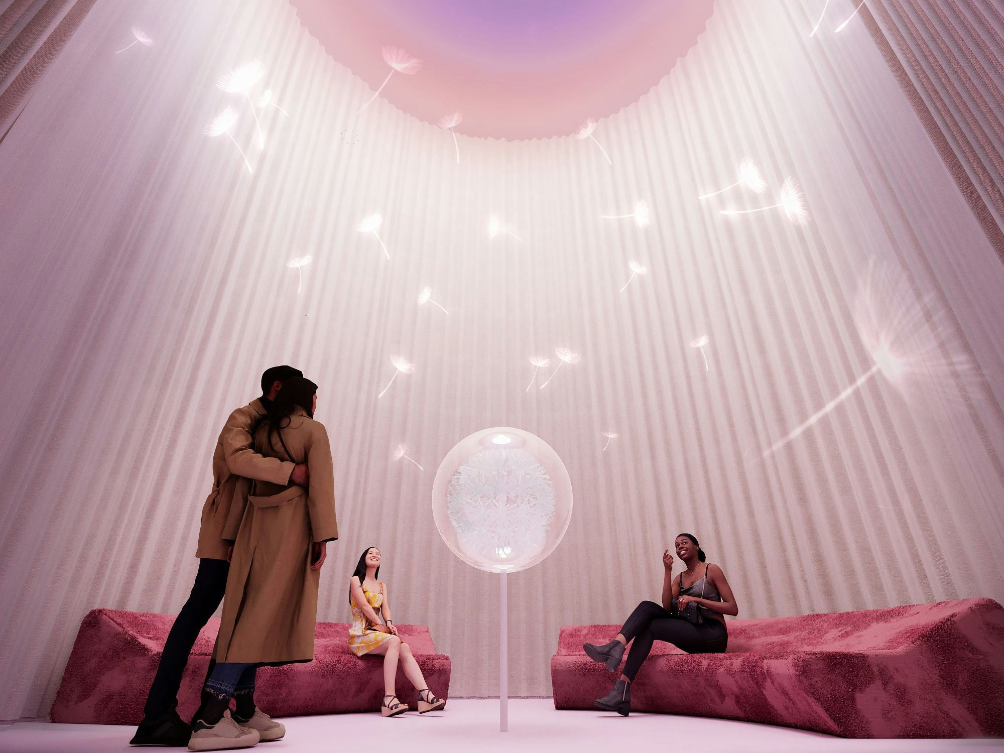 Im Zentrum des Konzeptraumes „Liebe“ könnte ein Raum stehen, in dem Besuchende das Gesehene verarbeiten können. Gegenseitige Akzeptanz oder die Trennung der Gastarbeitende von ihren Kindern sind Beispiele für diese Emotion in der Migrationsgeschichte.