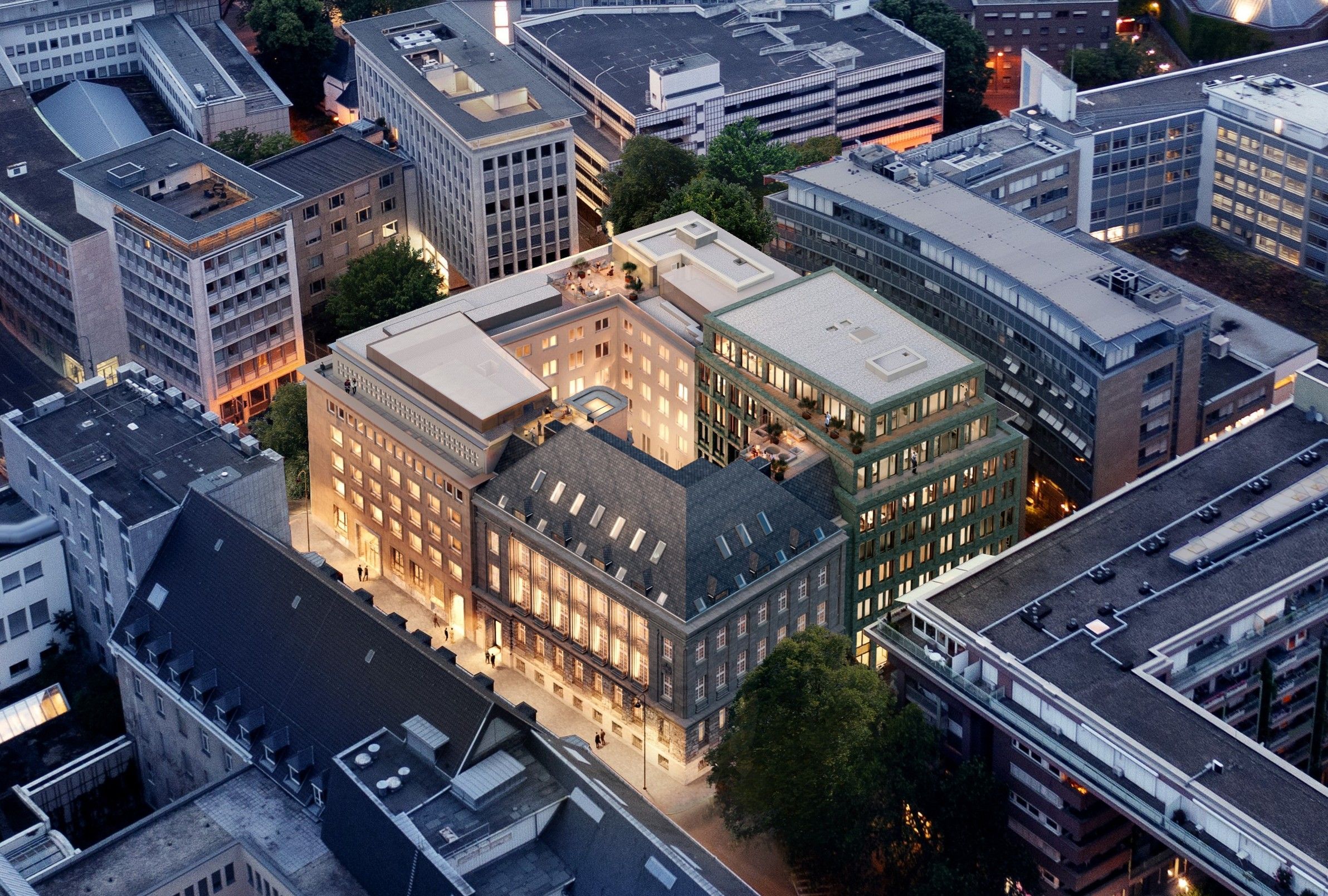 So stellte Momeni den neuen Bürokomplex „Sachs“ an der Stolkgasse in einer Visualisierung vor.