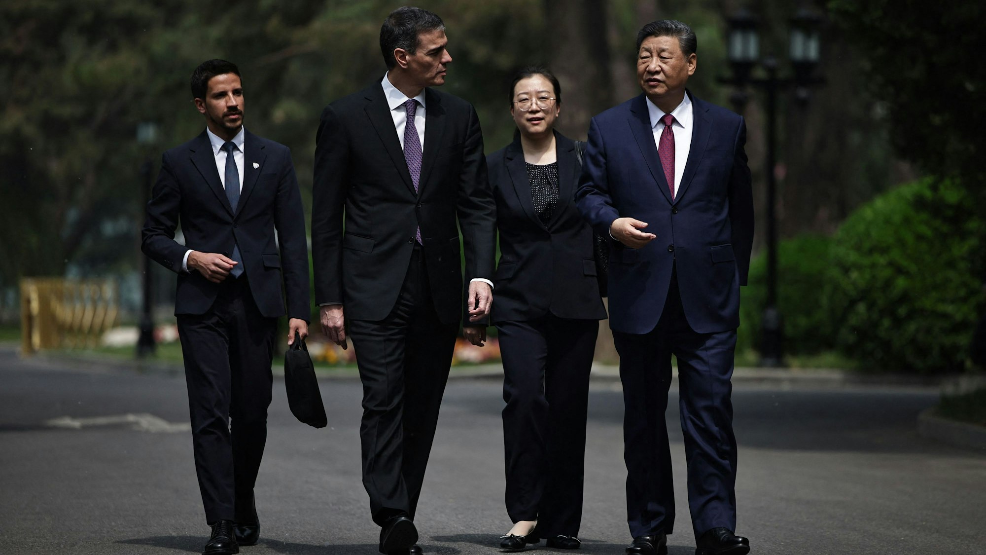Chinas Präsident Xi Jinping bei einem Treffen mit dem spanischen Regierungschef Pedro Sánchez in Peking