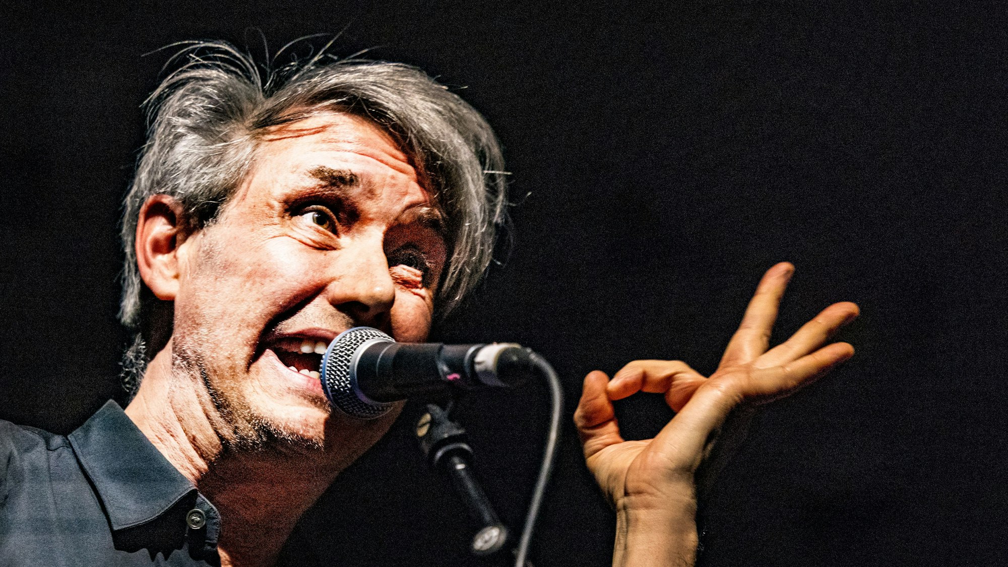 Dirk von Lowtzow:Sänger und Bandleader von Tocotronic im Kölner E-Werk.