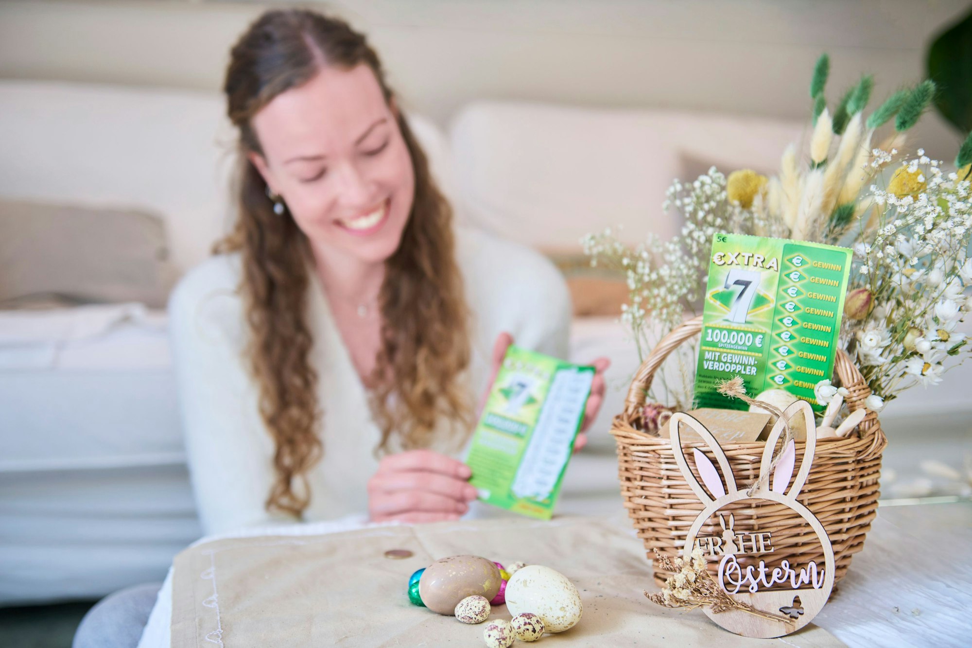 Mal etwas anderes im Osterkörbchen platzieren als Schokolade: Rubbellose von WestLotto.