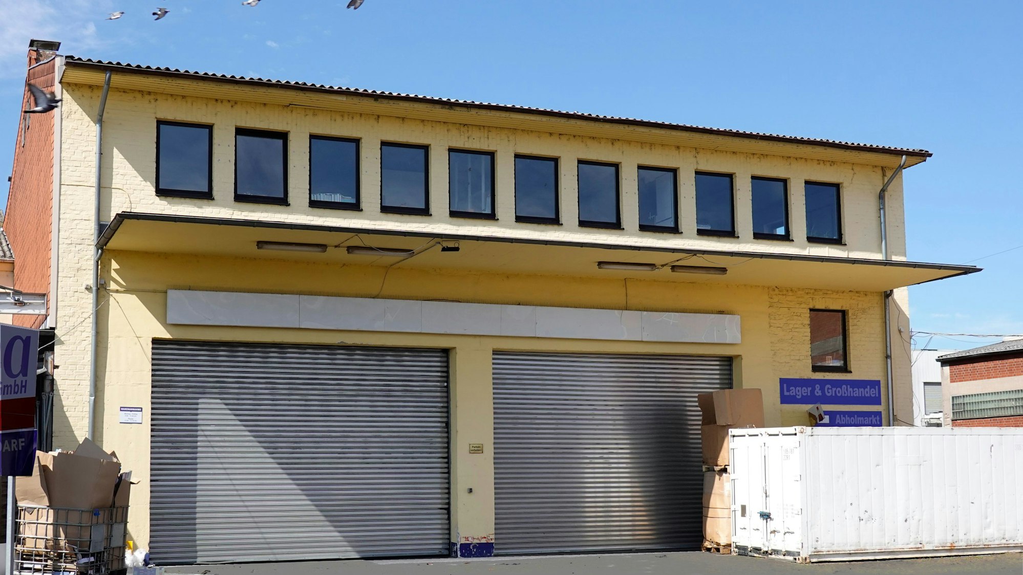 Das Atelierhaus P2-P3 auf dem Kölner Großmarkt von außen