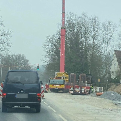 Bauarbeiten auf der B 484