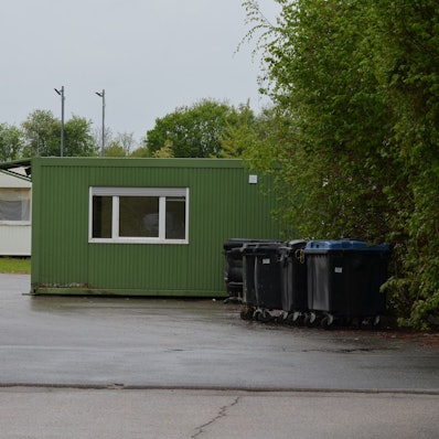 Das Bild zeigt die Flüchtlingsunterkunft in Kerpen.