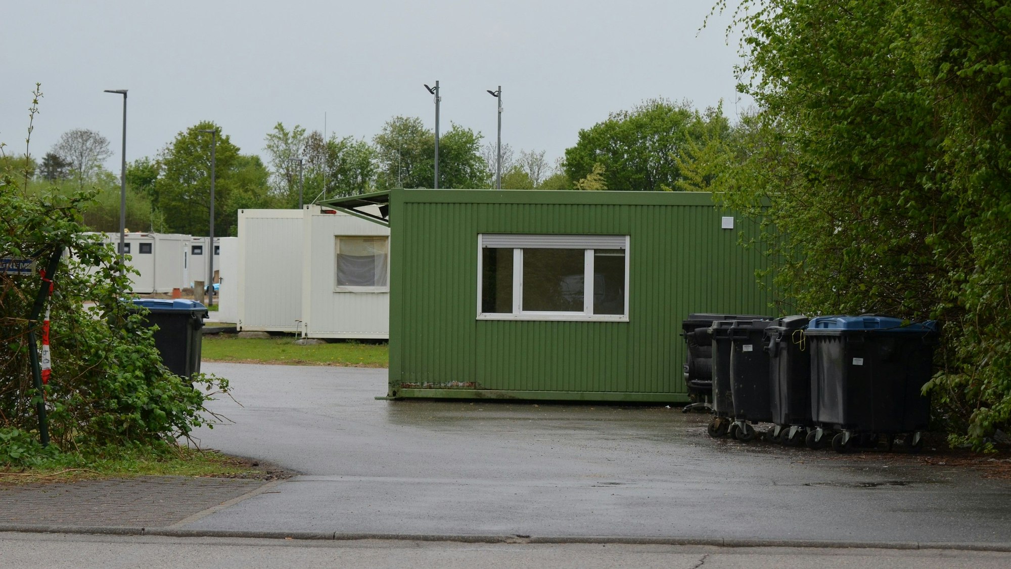 Das Foto zeigt die Flüchtlingsunterkunft in Kerpen-Sindorf.