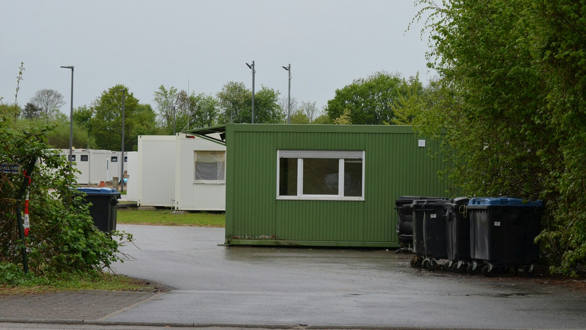 Das Foto zeigt die Container-Unterkunft des Geflüchteten-Wohnheims Bruchhöhe.