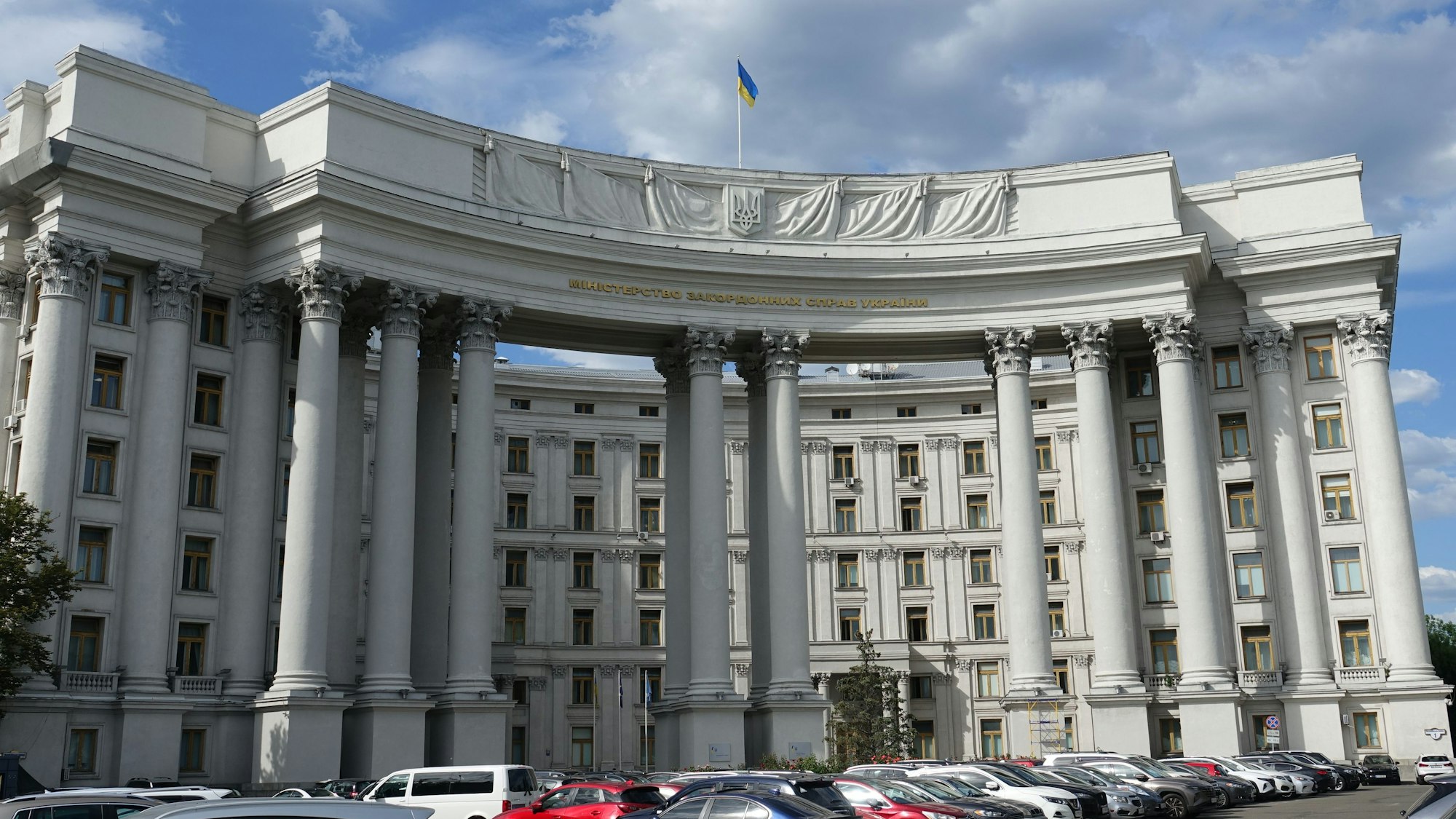 Das Gebäude des ukrainischen Außenministeriums in Kiew.