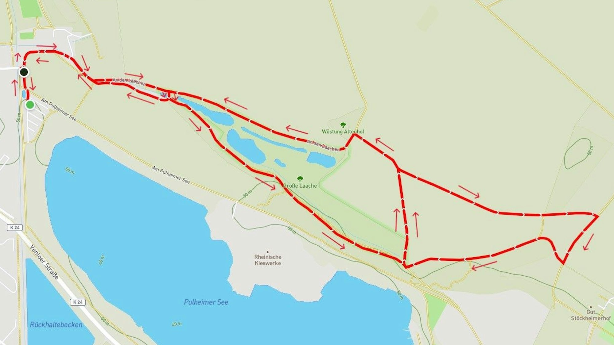 Zu sehen ist eine Grafik, die die Strecke der Rätselwanderung zeigt.
