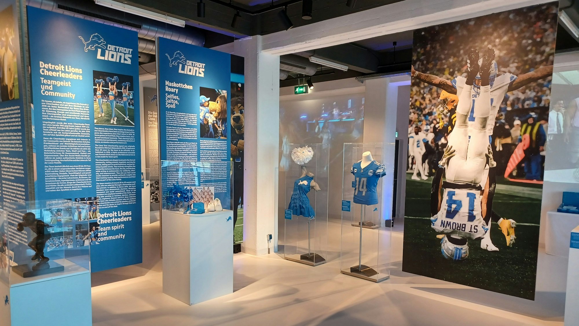 Die Schau zeigt die Geschichte des American Football und der Detroit Lions.