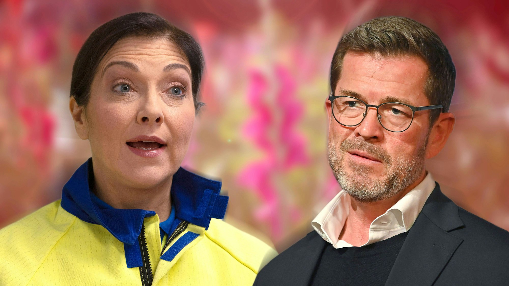 Fotomontage: Die neue Wirtschaftsministerin Katherina Reiche und Ex-Minister Karl-Theodor zu Guttenberg