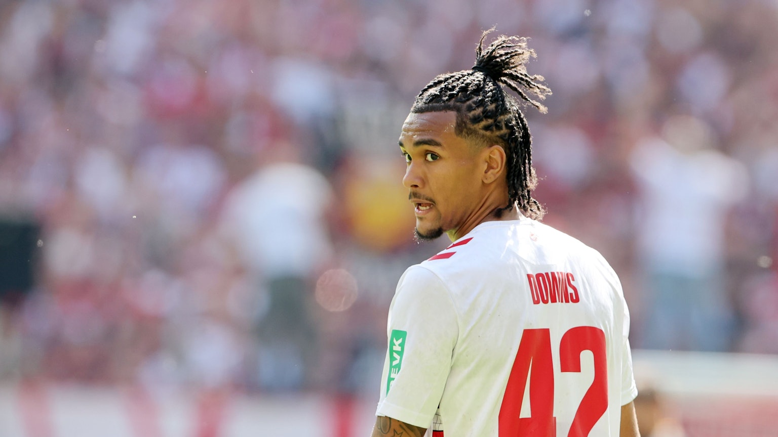 1. FC Köln vs. Preußen Münster, 30. Spieltag, 20.04.2025, 13.30 Uhr, Damion Downs (1. FC Köln), Bild: Herbert Bucco