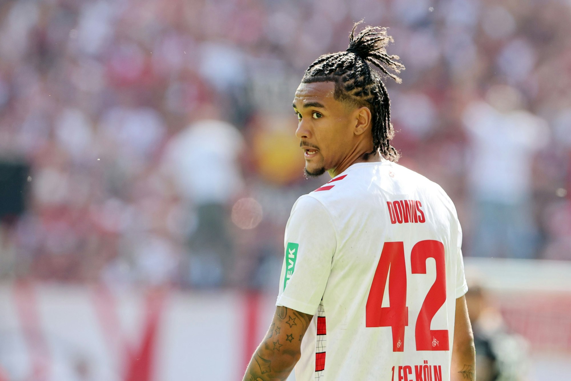 1. FC Köln vs. Preußen Münster, 30. Spieltag, 20.04.2025, 13.30 Uhr, Damion Downs (1. FC Köln), Bild: Herbert Bucco