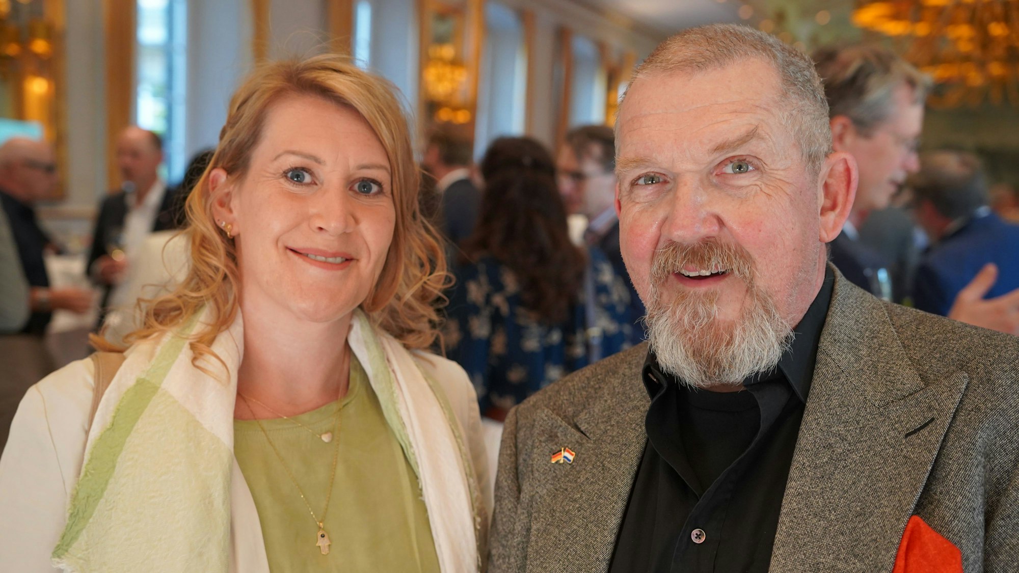 Julia Komp und Dietmar Bär beim Königstag in der Wolkenburg.