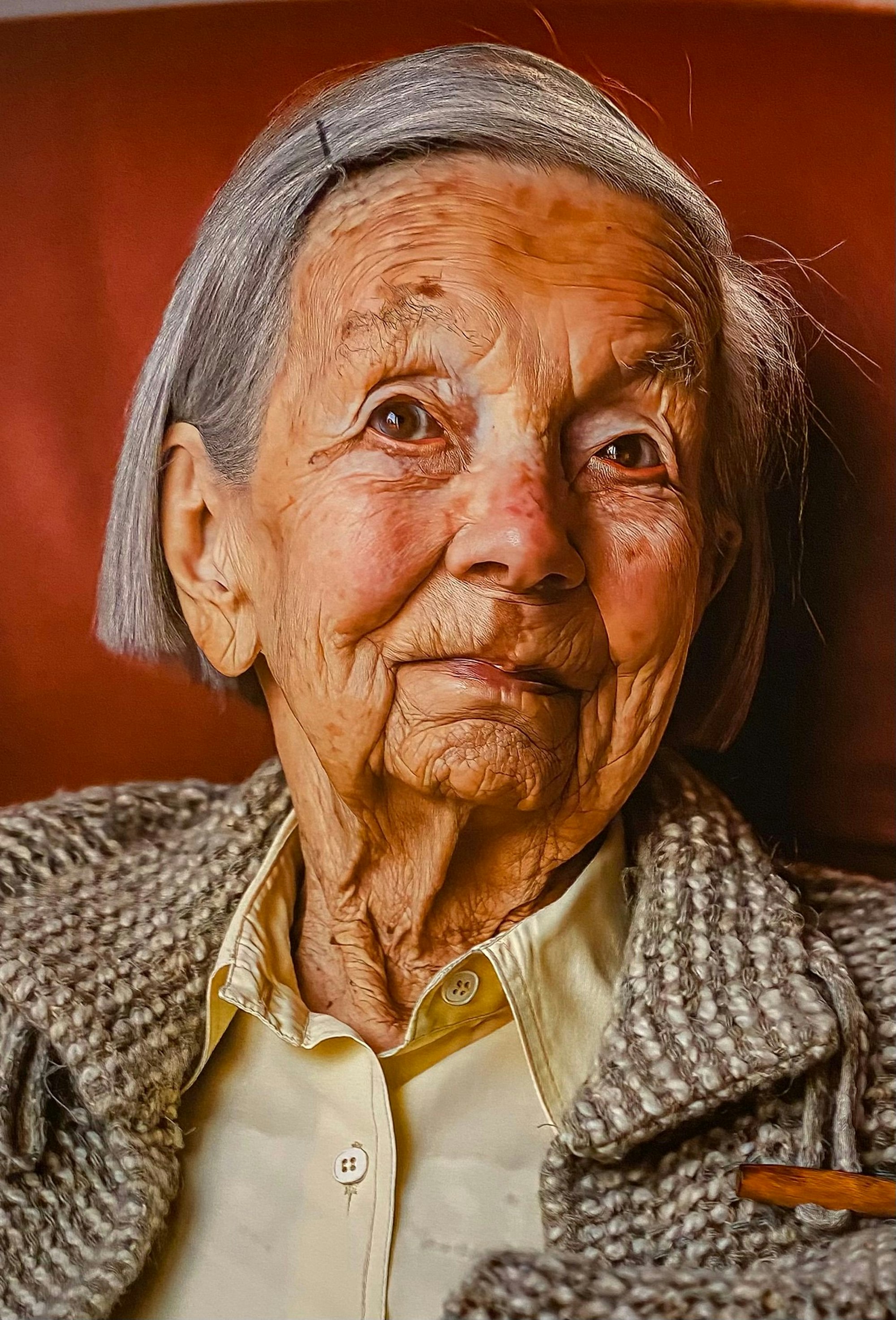 Mit 107 Jahren war Eva Doering, fotografiert von Dietmar Lichnog, die älteste Bürgerin Wesselings.