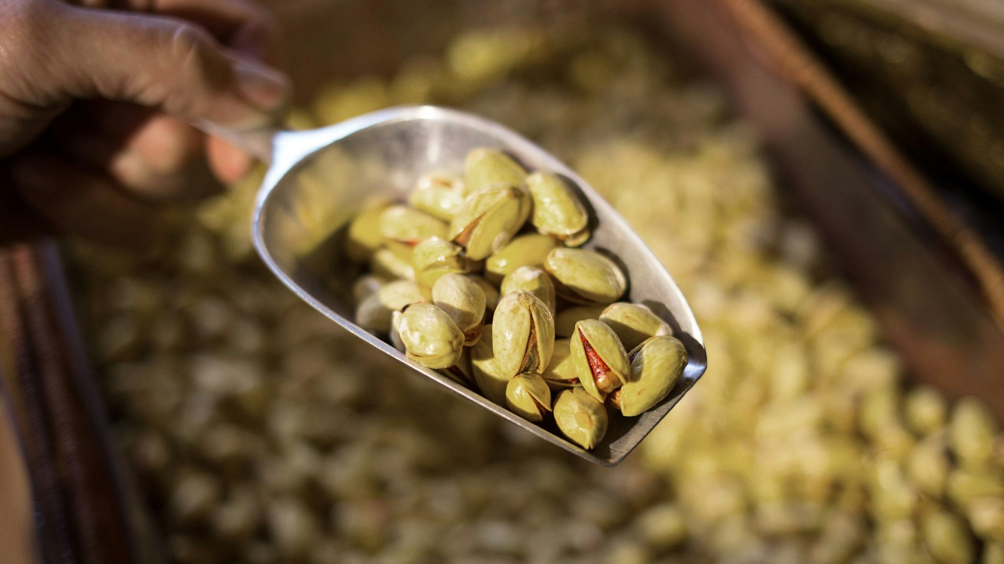 Schmackhaft und gesund: Pistazien enthalten reichlich wertvolle ungesättigte Fettsäuren, Vitamin E, B-Vitamine und Mineralstoffe wie Kalium und Magnesium. Das Festival bietet Pistazien-Spezialitäten aus acht Ländern. (zu dpa: «Grüner Trend»)