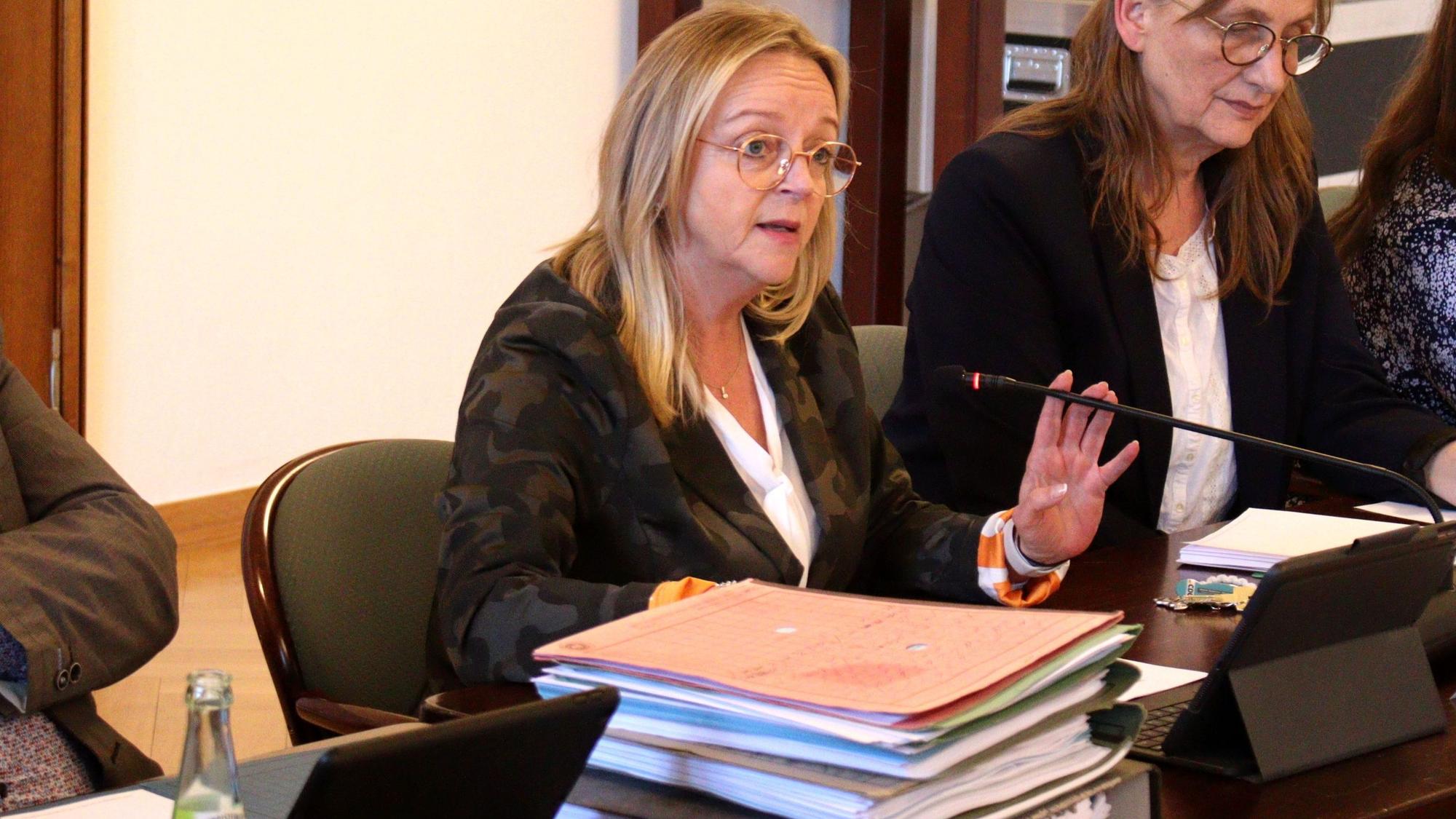 Sabine Preiser-Marian während ihrer Rede im Stadtrat.