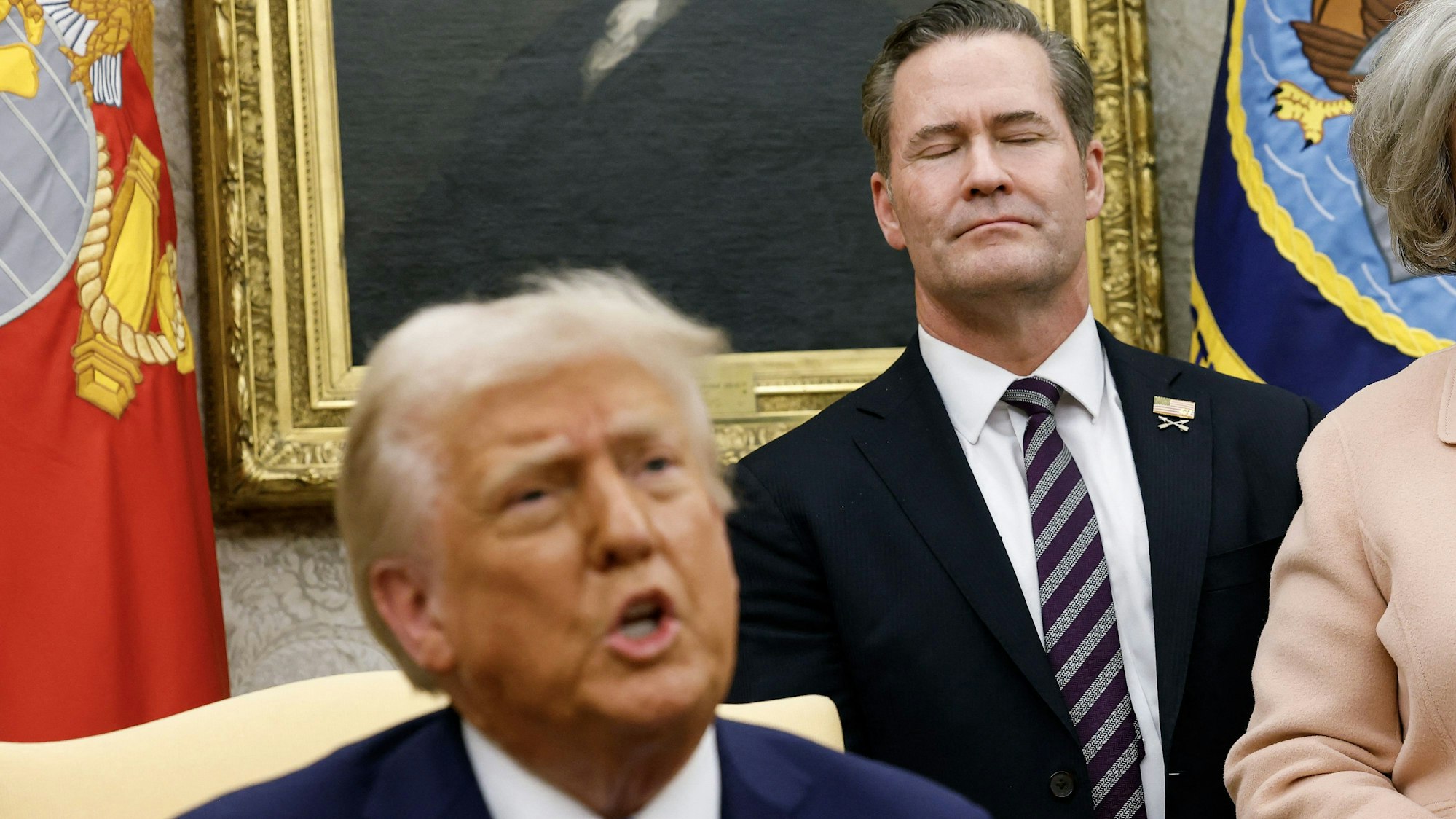 US-Präsident Donald Trump und der Nationale Sicherheitsberater Michael Waltz im Oval Office. (Archivbild)