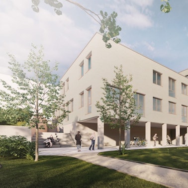 Massive Investitionen der Stadt Rösrath, insbesondere auch in Schulen (im Bild ein geplanter Modulbau am Freiherr-vom-Stein-Schulzentrum) müssen durch Einnahmen gedeckt sein.