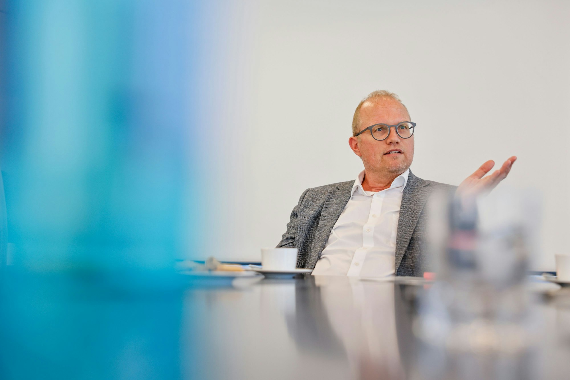 ochen Ott (SPD, Abgeordneter Landtag NRW und Vorsitzender der SPD-Landtagsfraktion) beim Interview mit der Kölnischen Rundschau.