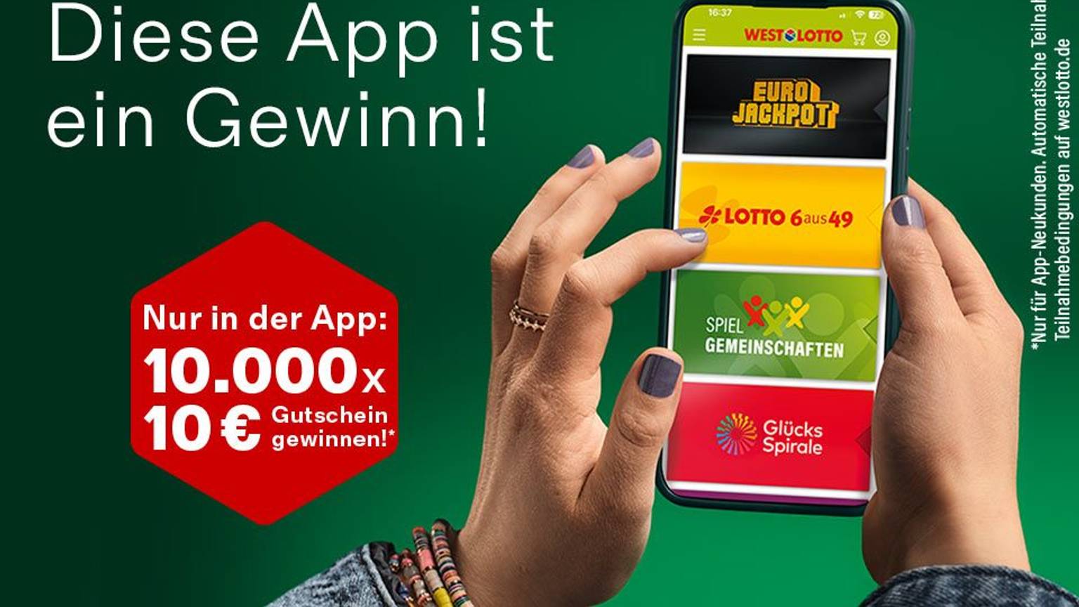 Jetzt WestLotto App nutzen.