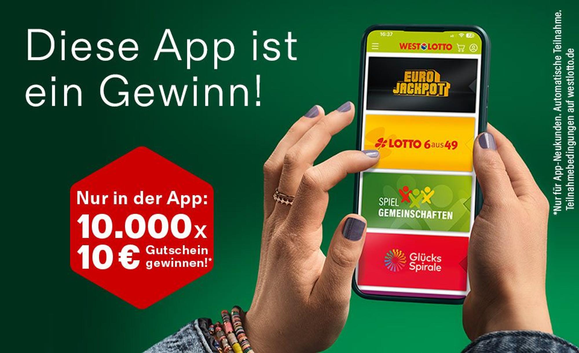 Jetzt WestLotto App nutzen.