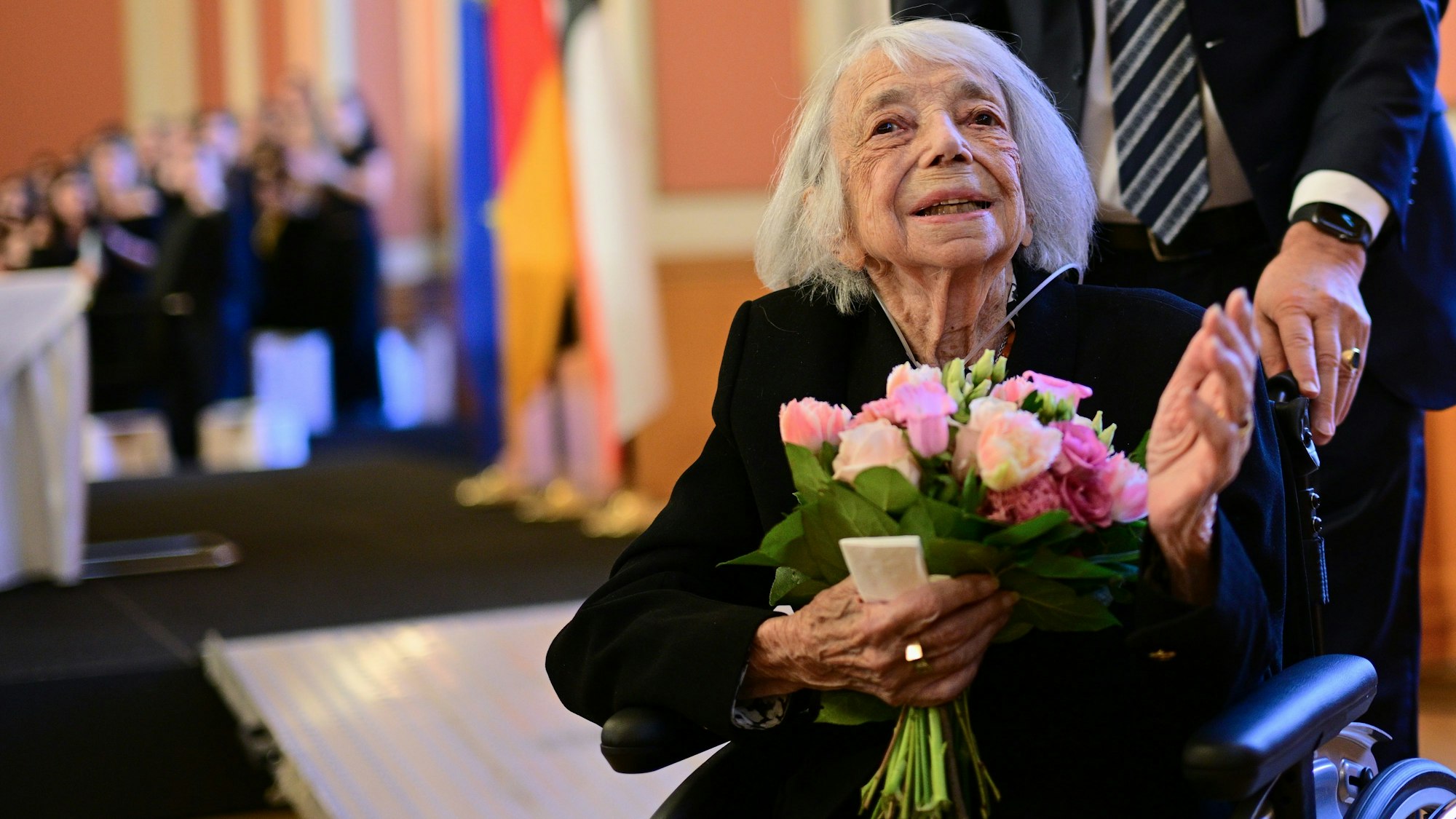 Margot Friedländer, Zeitzeugin, Holocaust-Überlebende und Ehrenbürgerin von Berlin, während einer Gedenkveranstaltung des Berliner Senats und Abgeordnetenhauses. (Archivbild)