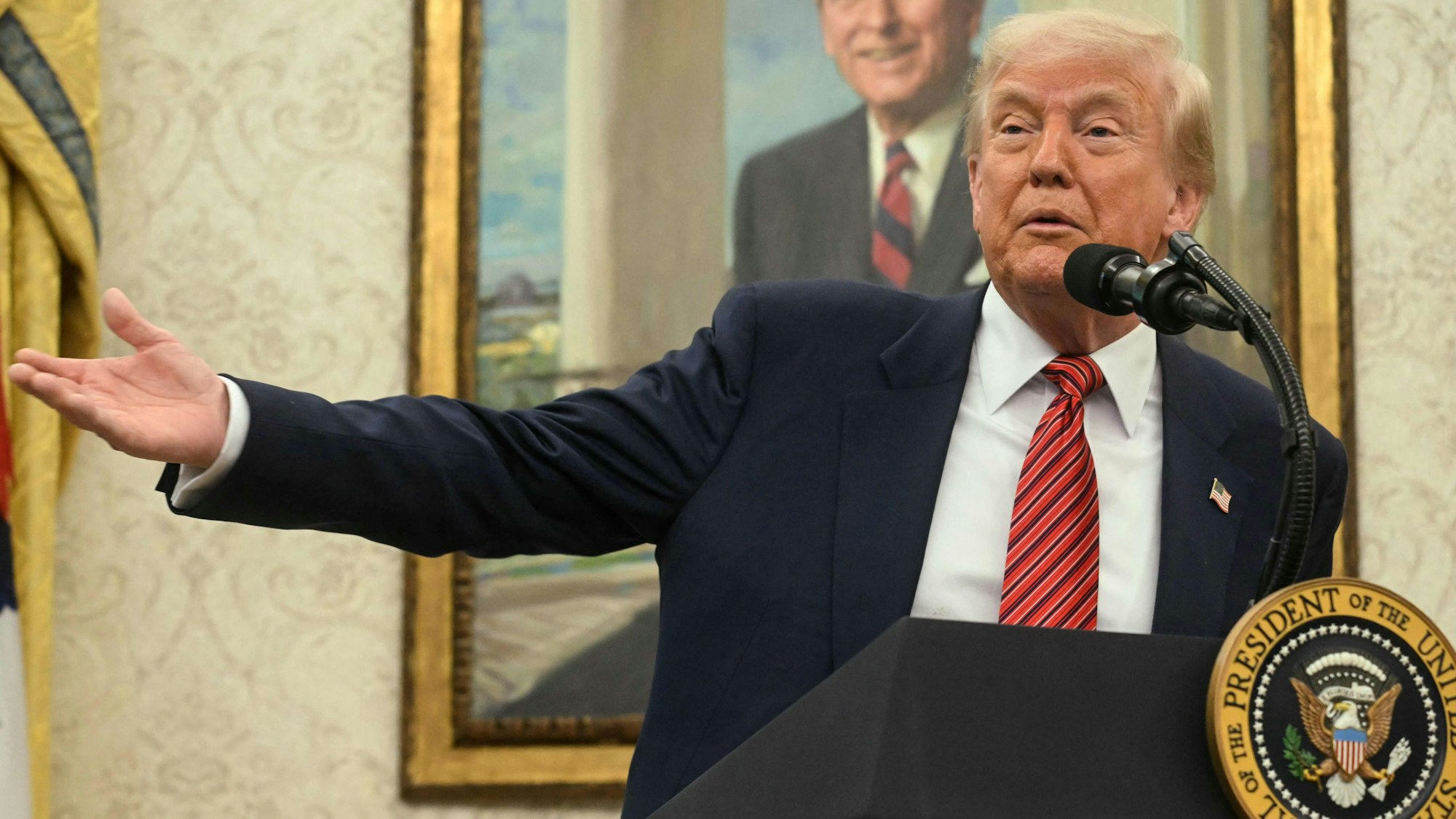 US-Präsident Donald Trump lobte den Fortschritt bei Gesprächen zwischen Vertretern beider Länder in Genf.