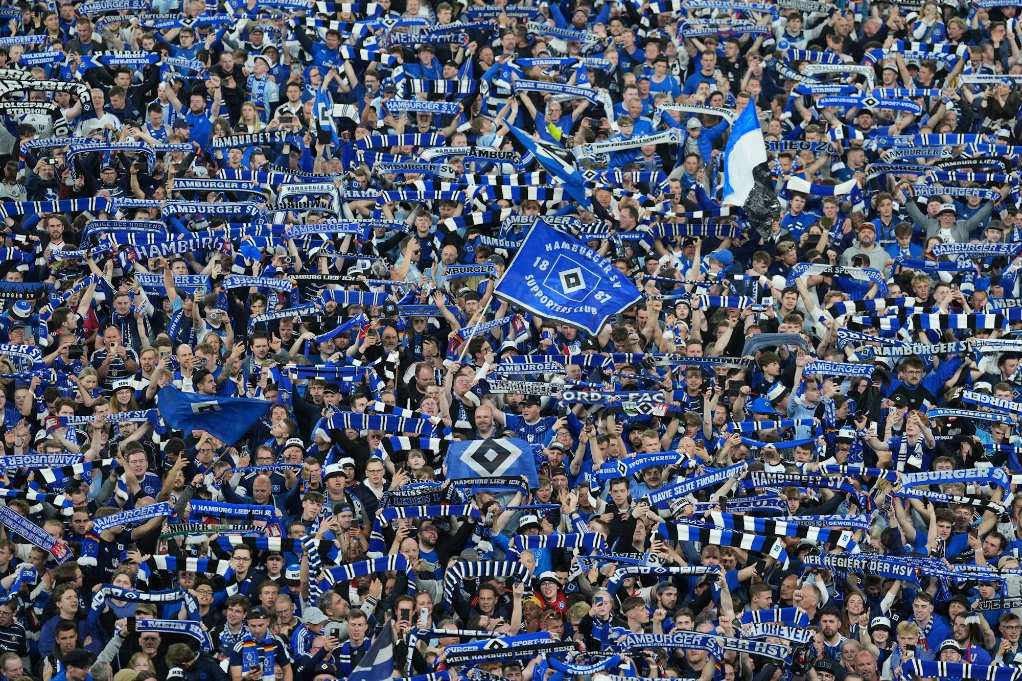 Die Fans des Hamburger SV freuen sich schon auf das Nordderby in Bremen.