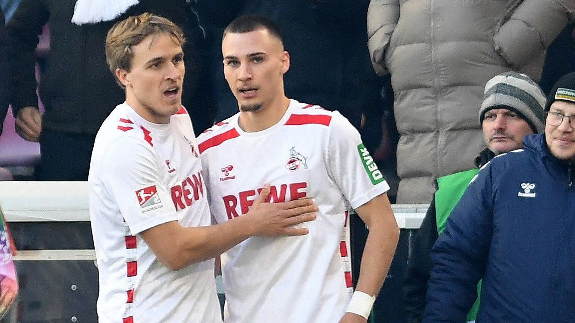 FC-Kapitän Timo Hübers (l.) und Tim Lemperle.