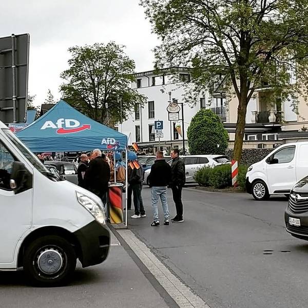AfD-Stand beim Frühlingsfest in Neunkirchen-Seelscheid