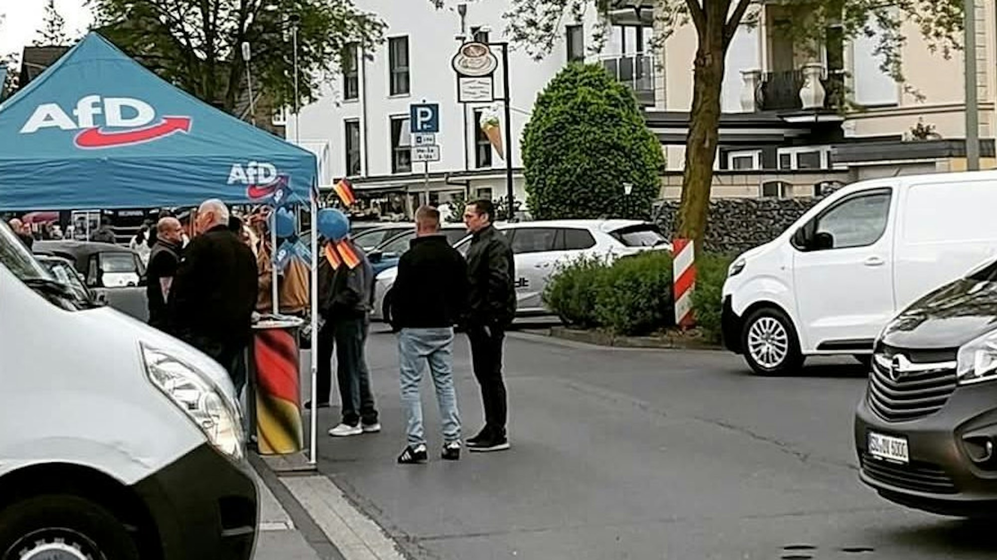 AfD-Stand beim Frühlingsfest in Neunkirchen-Seelscheid