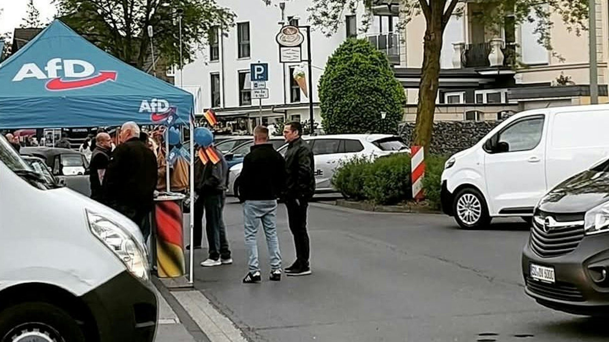 AfD-Stand beim Frühlingsfest in Neunkirchen-Seelscheid