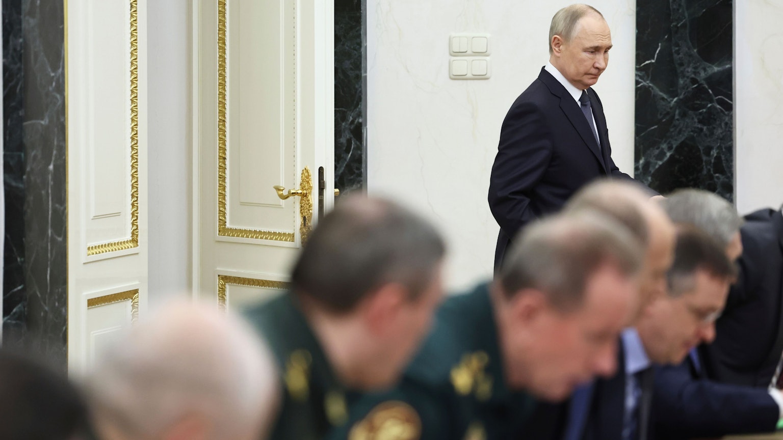 Moskau: Der russische Präsident Wladimir Putin nimmt am Mittwoch, 14. Mai 2025 in Moskau an einem Treffen zu den bevorstehenden Gesprächen zwischen Russland und der Ukraine in Istanbul teil.