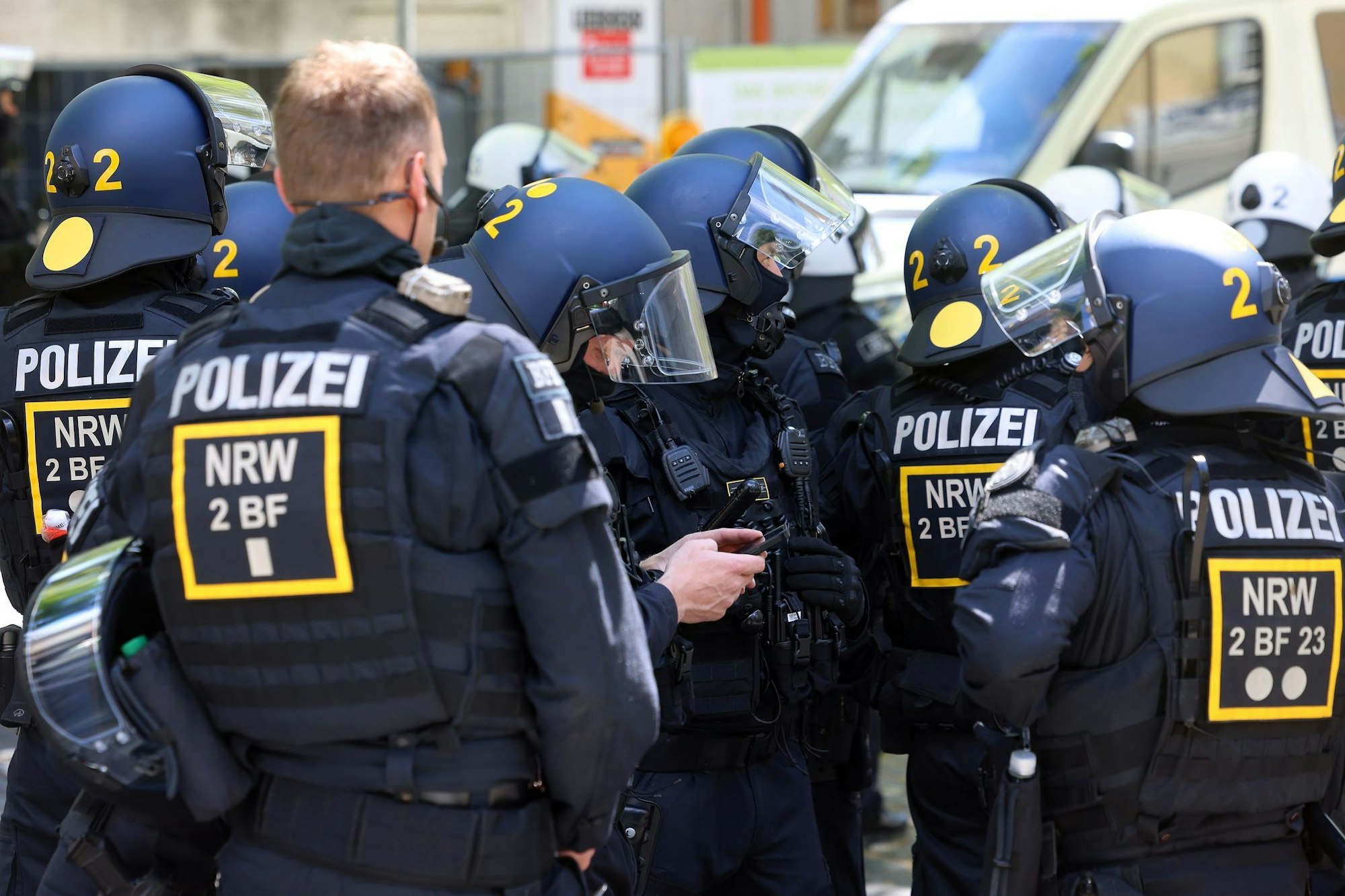 Die Polizei war mit einem größeren Aufgebot vor Ort.
